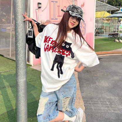 絶対流行 カジュアル 早い者勝ち 2色選択 Tシャツ<F-11106>