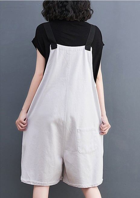 トレンディな刺繍ビブショーツ<F-5000>