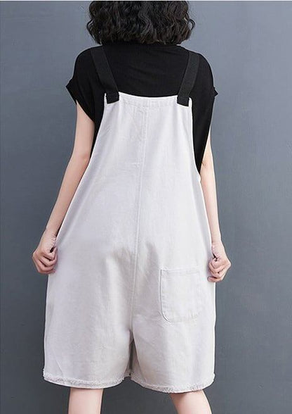 トレンディな刺繍ビブショーツ<F-5000>