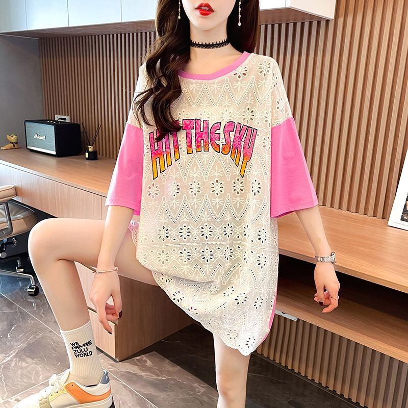 気質満点 ラウンドネック キュート 半袖Tシャツ ＜F-8647＞