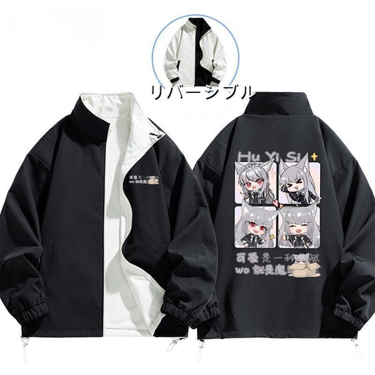 主役級 定番シンプル  絶対欲しい 撥水加工 全4色　男女兼用  リバーシブル ライトジャケット F-13124