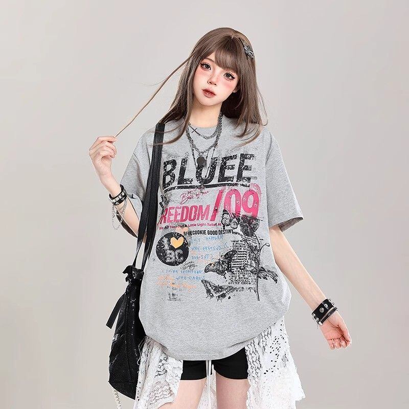 ファッション 早い者勝ち 絶対流行 カジュアル 2色選択 Tシャツ<F-11580>