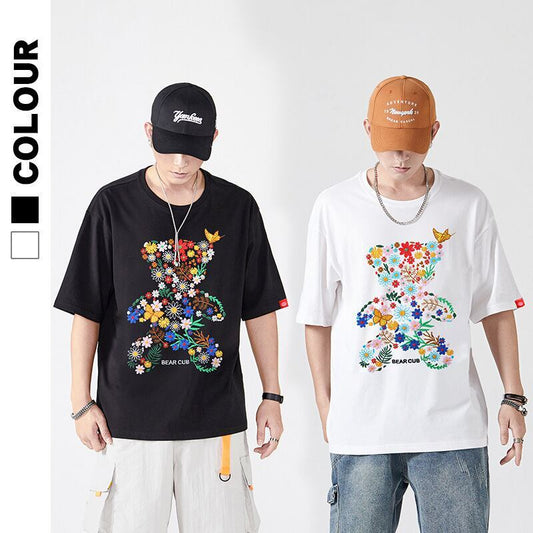 上質 絶対流行 早い者勝ち 早い者勝ち カジュアル 男女兼用 2色選択 Tシャツ<F-11131>