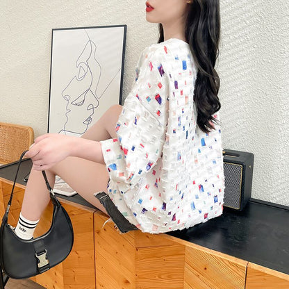 着回し力抜群 カジュアル 個性派 ゆったりトップス 半袖Tシャツ 全2色＜F-8263＞