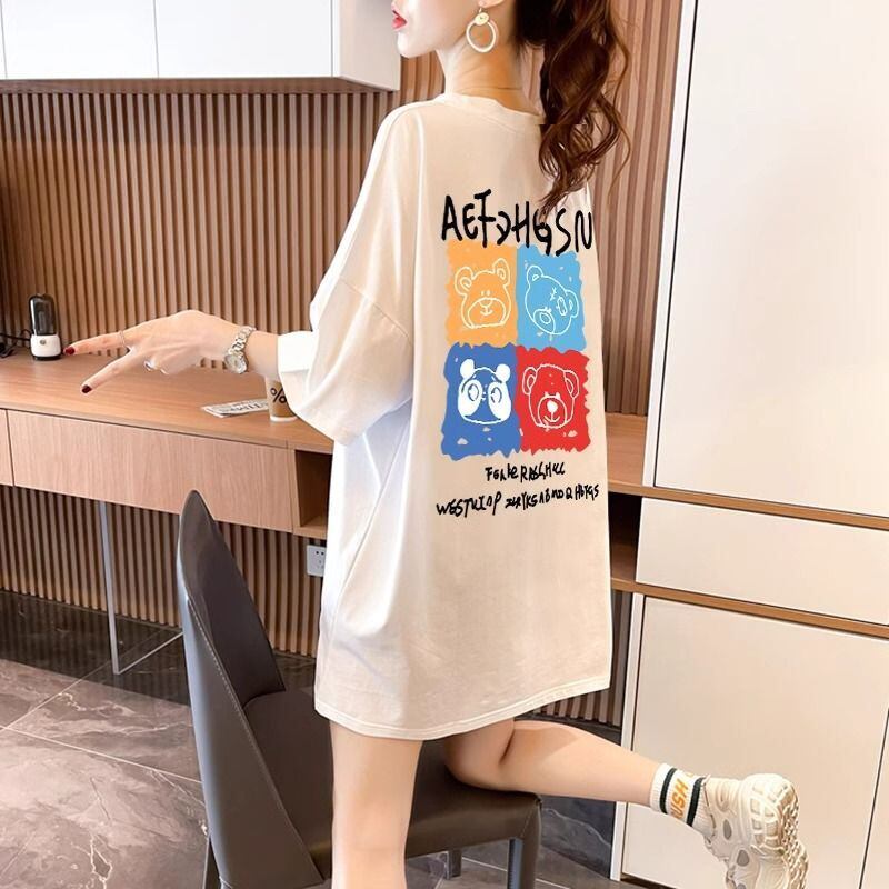 大活躍 プリント カジュアル 5色選択 半袖Tシャツ＜F-8584＞
