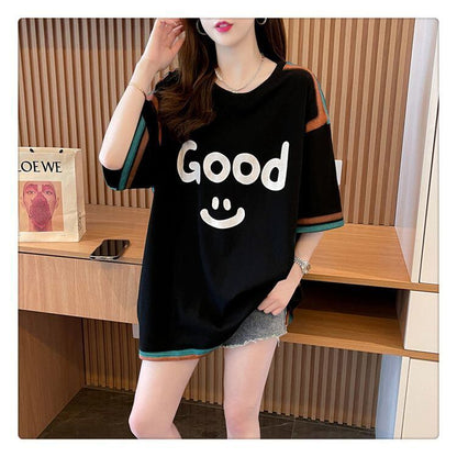 期間限定 プリント全2色 カジュアル 半袖Tシャツ カットソー ＜F-8603＞