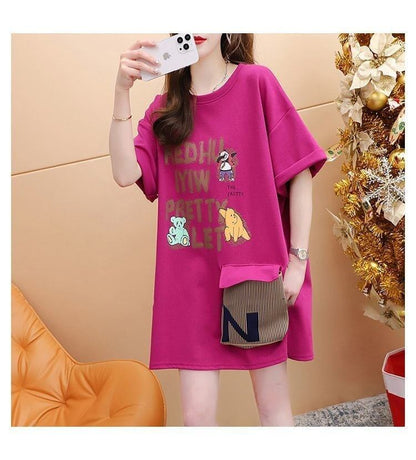 ウエスタン風立体ポケット付き半袖Tシャツ<F-2966>
