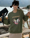 【裏起毛】超人気商品可愛いウサギちゃんロゴスウェット全6色<F-4598>