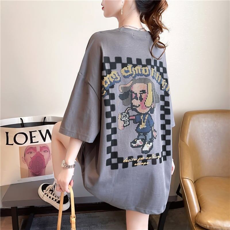 ゆったり感アップ   オシャレ度満点 Tシャツ カットソー＜F-3478＞