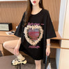 絶対欲しい プリント ロゴ ゆったり 3色半袖Tシャツ＜F-8315＞