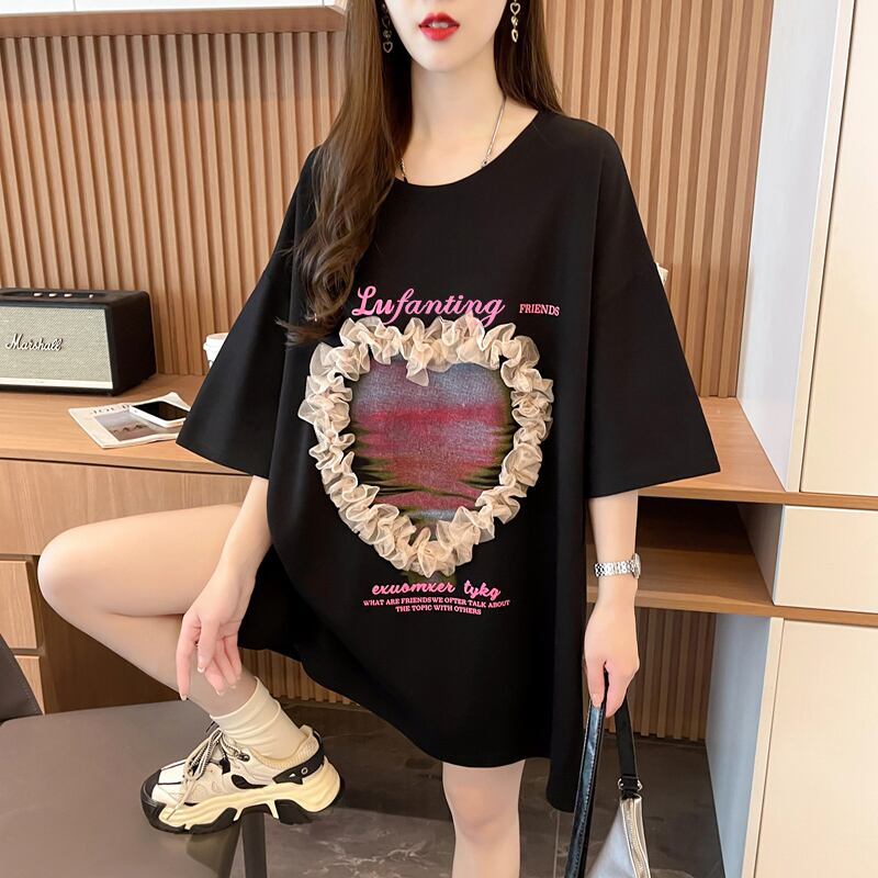 絶対欲しい プリント ロゴ ゆったり 3色半袖Tシャツ＜F-8315＞