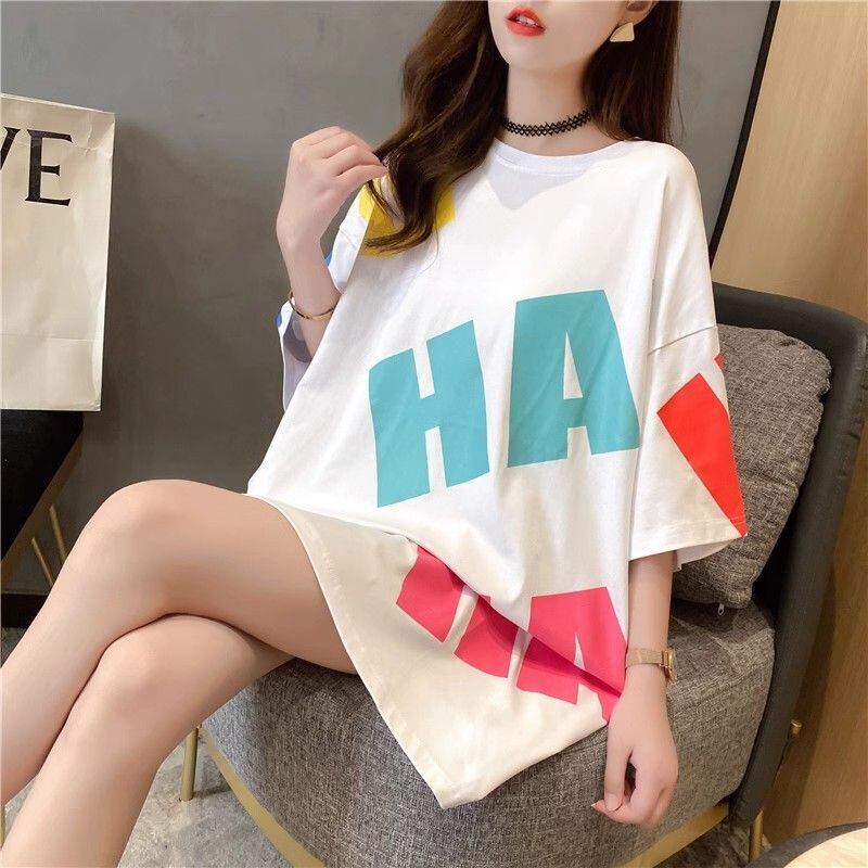 新商品 カジュアル 話題沸騰中 ルーズ プリント 全3色 半袖TシャツF-8721