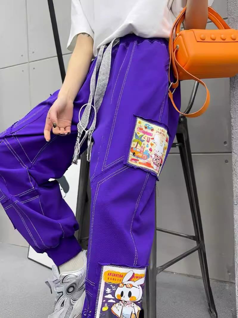 【数量限定】売り切れ必至 カジュアル ファッション 上品 切り替え パンツ<F-4916>