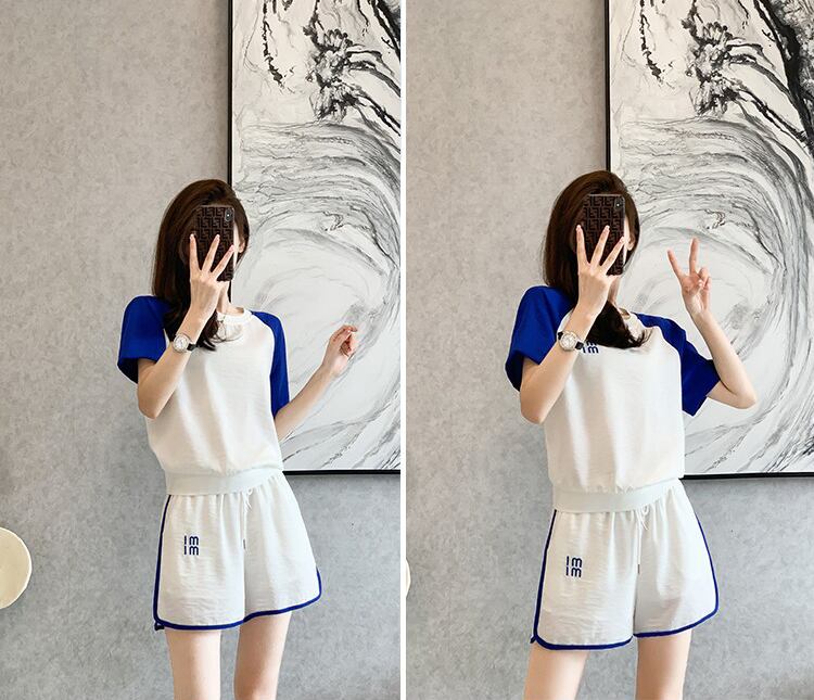 好感度UP カジュアル 絶対欲しい 全2色 半袖 Tシャツ ショートパンツ セットアップ ＜F-8938＞