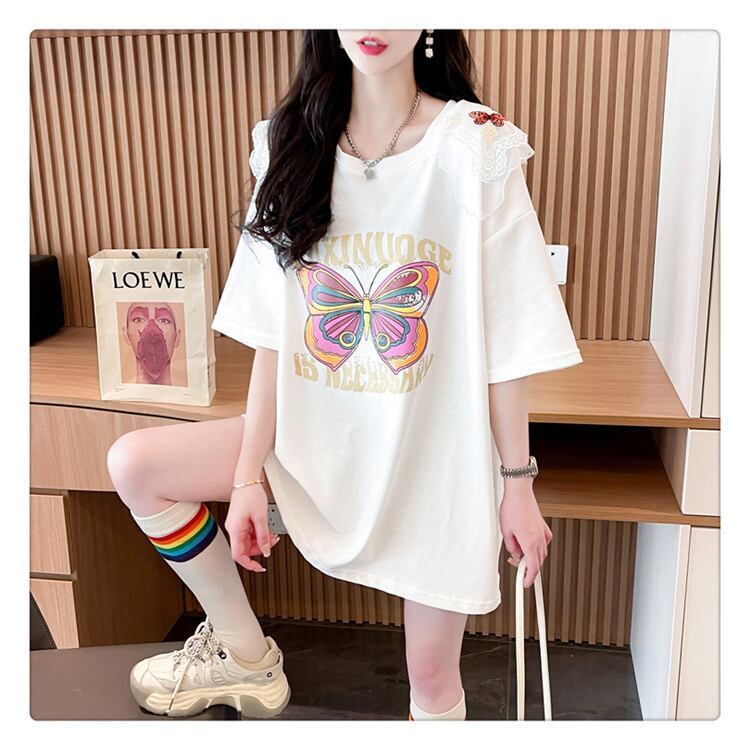 話題沸騰中 プリント ロゴ ゆったり 3色半袖Tシャツ＜F-8316＞