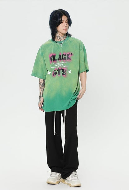 見逃し厳禁   ストリート系 アルファベット プリントTシャツ ＜F-2921＞