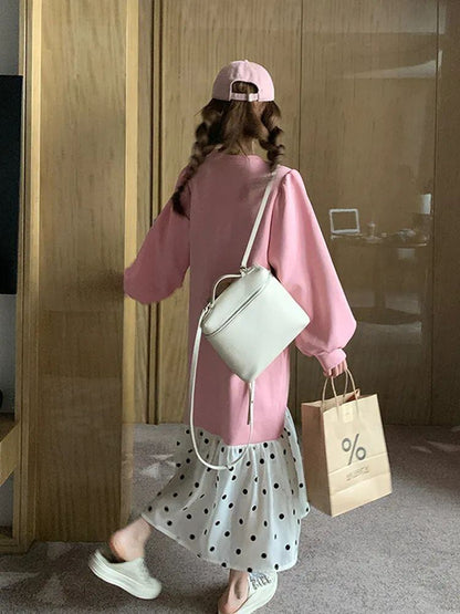 【半額！期間限定！！】超人気 オシャレ 都市ファッショ デザイン ファッション感満々 切り替え ワンピースF-9700