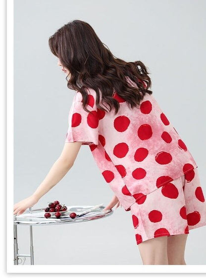 売り切れ必至 ファッション 今季マストバイ 半袖Ｔシャツⅹパンツセット全6色 パジャマ<F-11551>