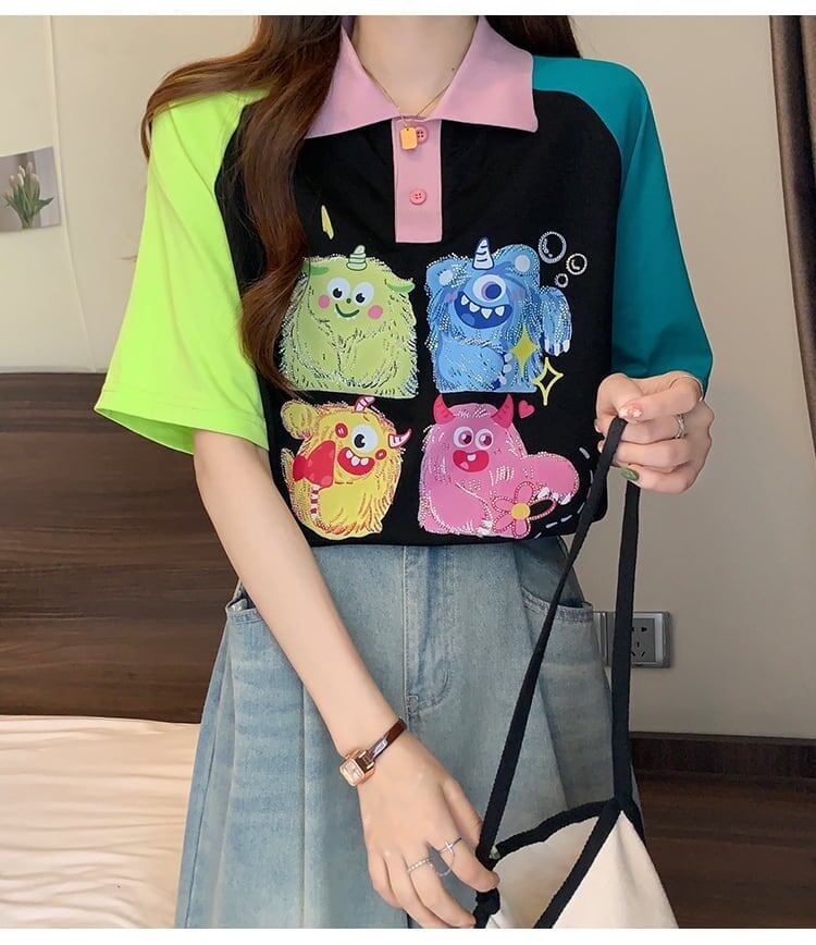 元気いっぱい   POLOネック Tシャツ 半袖 ＜F-2979＞