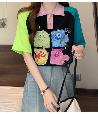 元気いっぱい   POLOネック Tシャツ 半袖 ＜F-2979＞