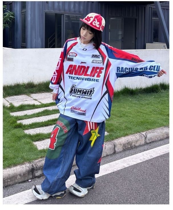 個性的なデザイン トレンドアイテム 3色選択 スウェットF-12949