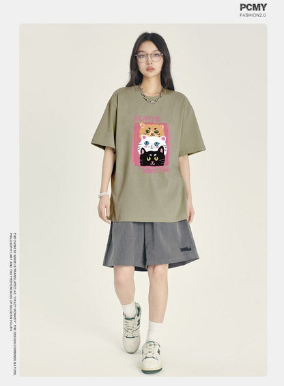 大好評 海外トレンド 定番シンプル 好感度UP カジュアル 全3色 半袖 Tシャツ ＜F-11283＞