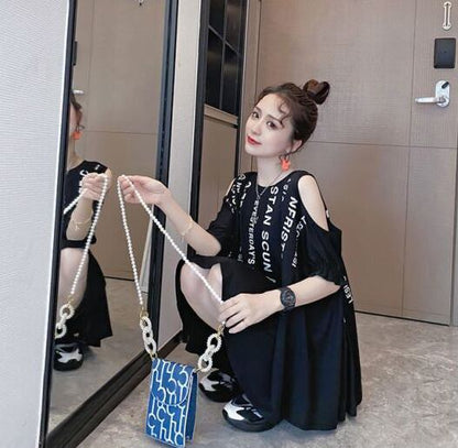 柔らかくて優しい印象 ファッション 美人度アップ プリント 全3色 半袖 Tシャツ F-9088