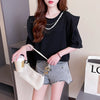 売り切れ必至 簡潔 個性派 ファッション 全3色 半袖Tシャツ<F-8514>