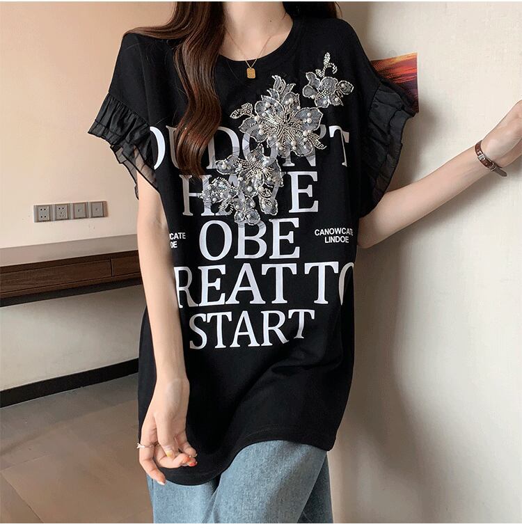 大好評 特別デザイン 着回し力抜群 ゆったり 全2色 半袖Tシャツ＜F-8826＞