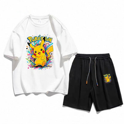 男女兼用 ユニセックス Tシャツ & ショーツ セットアップ F-13207