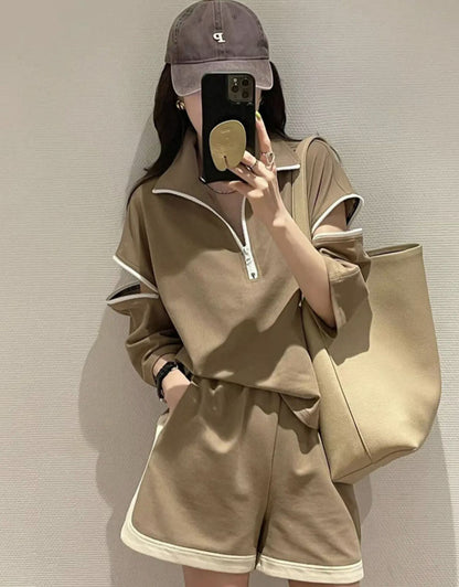 主役級 ファッション 今季マストバイ 個性派 半袖Ｔシャツⅹパンツセット<F-6533>