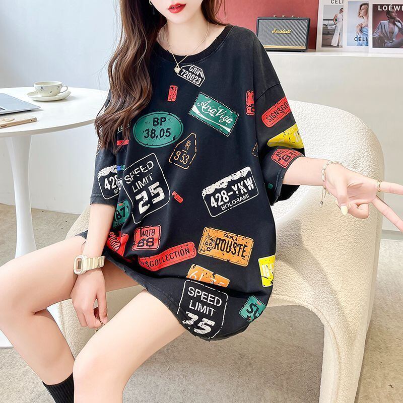 今季マストバイ 早い者勝ち 絶対流行 カジュアル 2色選択 Tシャツ<F-11563>
