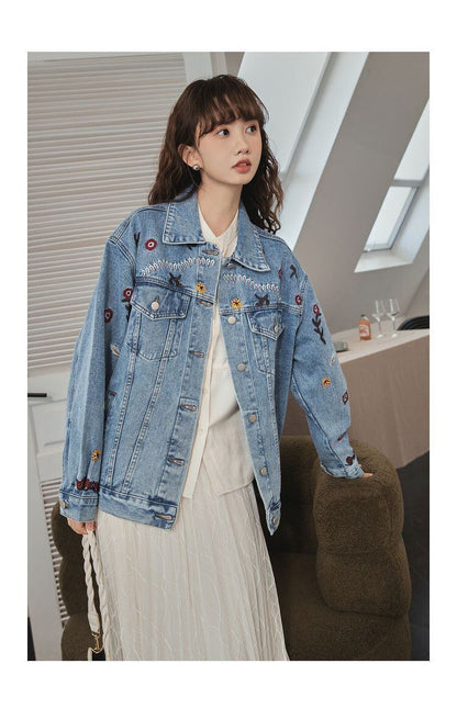 超人気   ファッション デニムジャケット<F-6543>