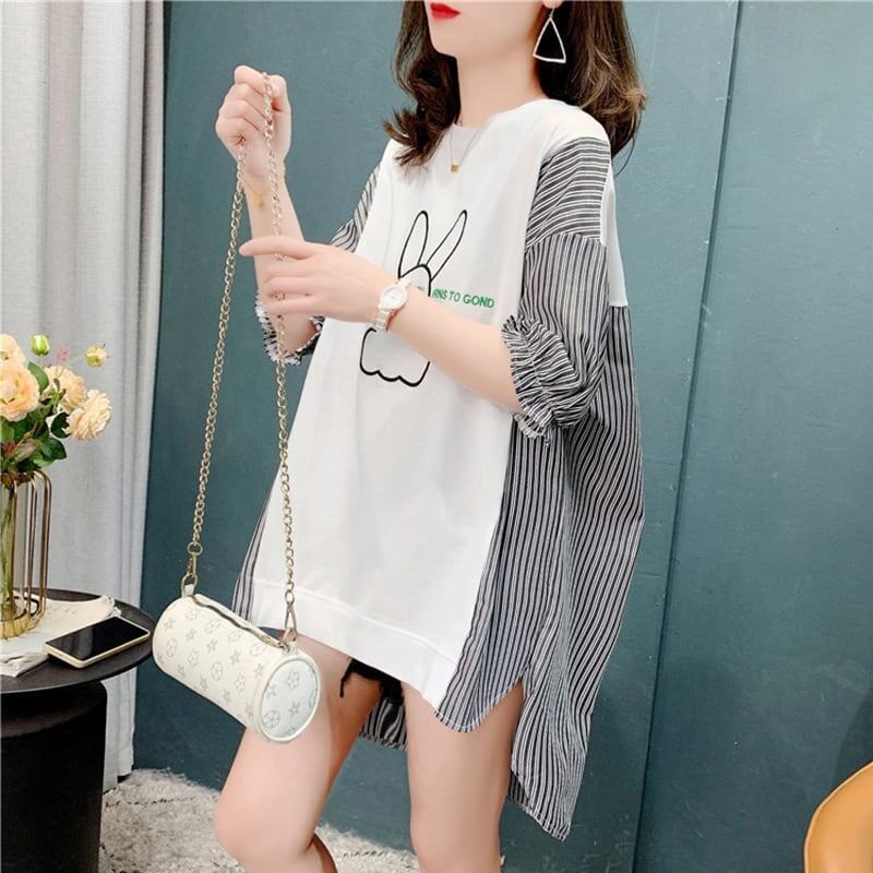 個性的なデザイン   今季大好評 Tシャツ カットソー＜F-3595＞