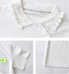 夏新作 アルファベットプリント POLOネック ロング Tシャツ ゆったりワンピース ＜F-3038＞