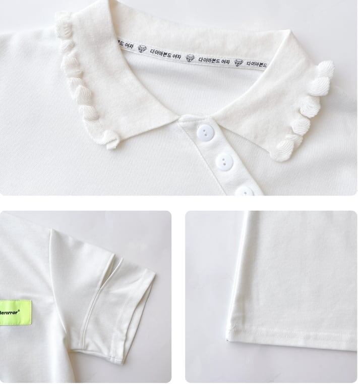 夏新作 アルファベットプリント POLOネック ロング Tシャツ ゆったりワンピース ＜F-3038＞