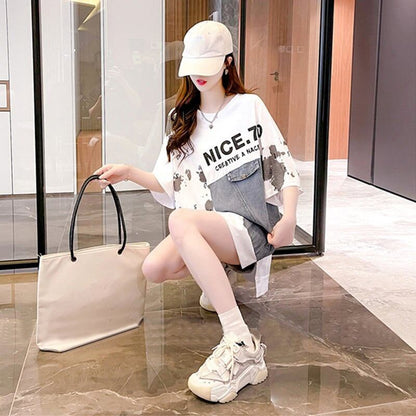 スタイリッシュ   一目惚れ Tシャツ カットソー＜F-3102＞
