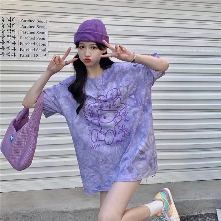 期間限定 個性派 超人気 絞り染め ゆったり 3種選択可 半袖 Tシャツ＜F-8773＞