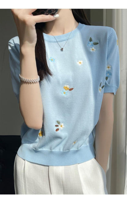 絶対流行 大好評 エレガント 好感度UP カジュアル 全4色 Tシャツ＜F-12054＞