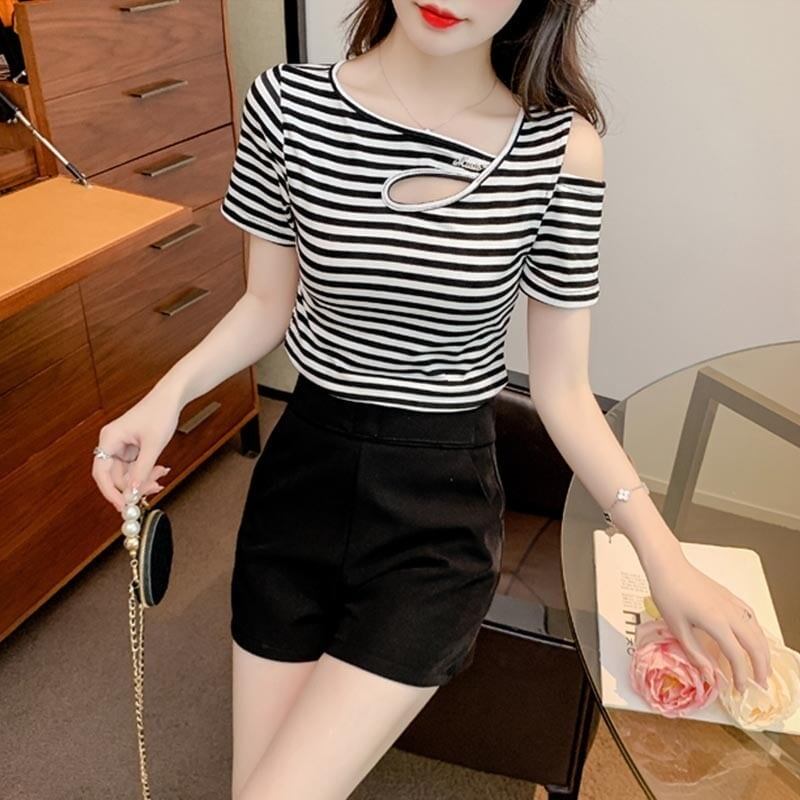 カジュアル   オシャレ度満点 Tシャツ カットソー＜F-3565＞