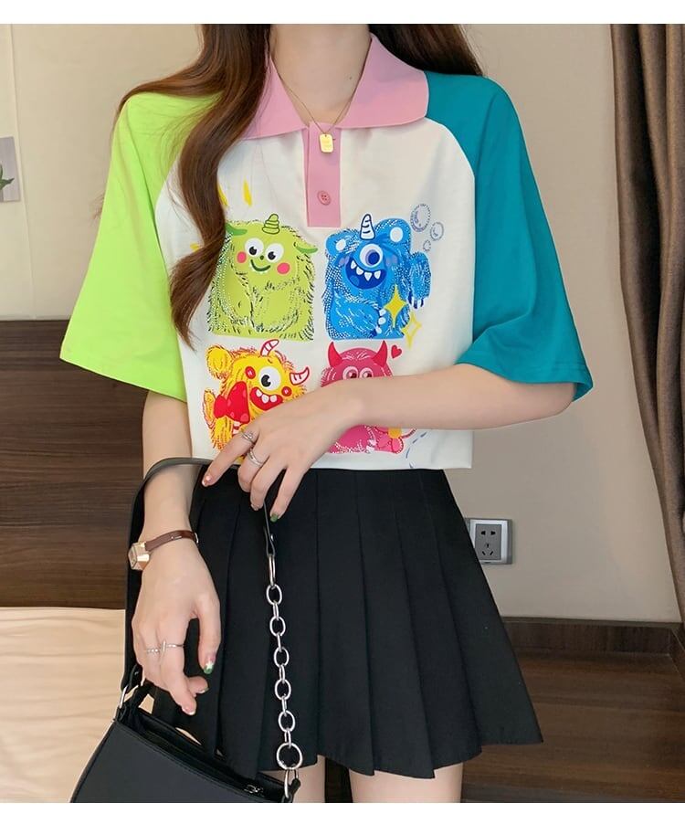 元気いっぱい   POLOネック Tシャツ 半袖 ＜F-2979＞