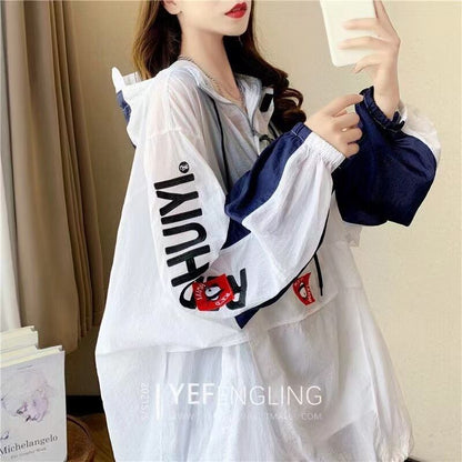 美人度アップ 売り切れ必至 ファッション 超人気 シンプル 透け感 日焼け対策 2色 シャツ ＜F-11465＞