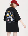 売り切れ必至 4色選択 ポップなプリントが夏に映えるプリント 半袖Tシャツ＜F-9327＞
