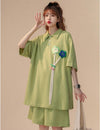 期間限定 ゆったり感アップ ファッション Tシャツ＋ショートパンツ セットアップ＜F-8679＞
