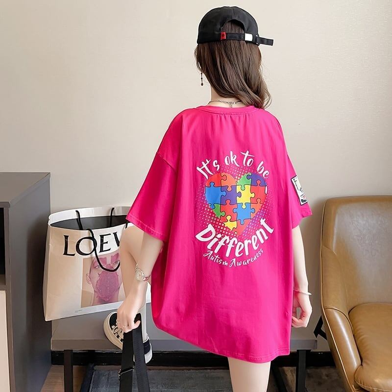 デザイン感   チャーミング Tシャツ カットソー＜F-3409＞