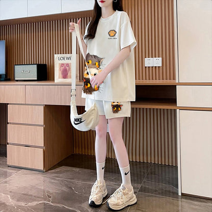 組み合わせやすい　半袖 Tシャツ＋パンツ 　セットアップ F-13148