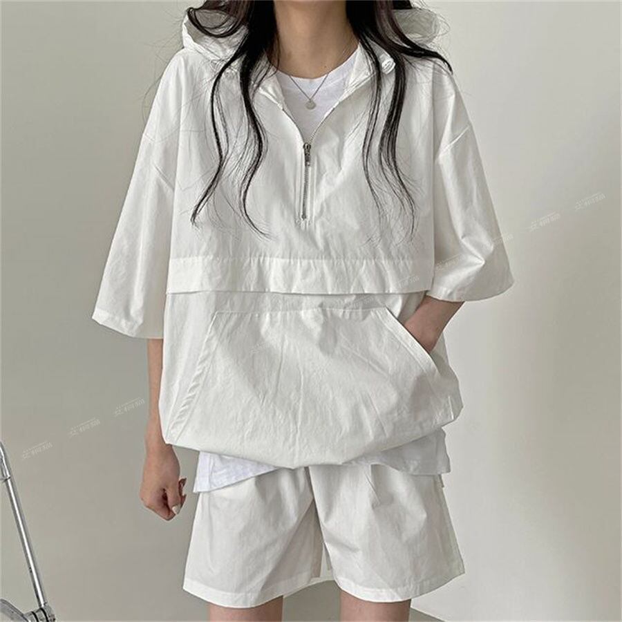 今季マストバイ カジュアル 真夏も快適 4色 半袖 Tシャツ ショートパンツ セットアップ ＜F-11156＞