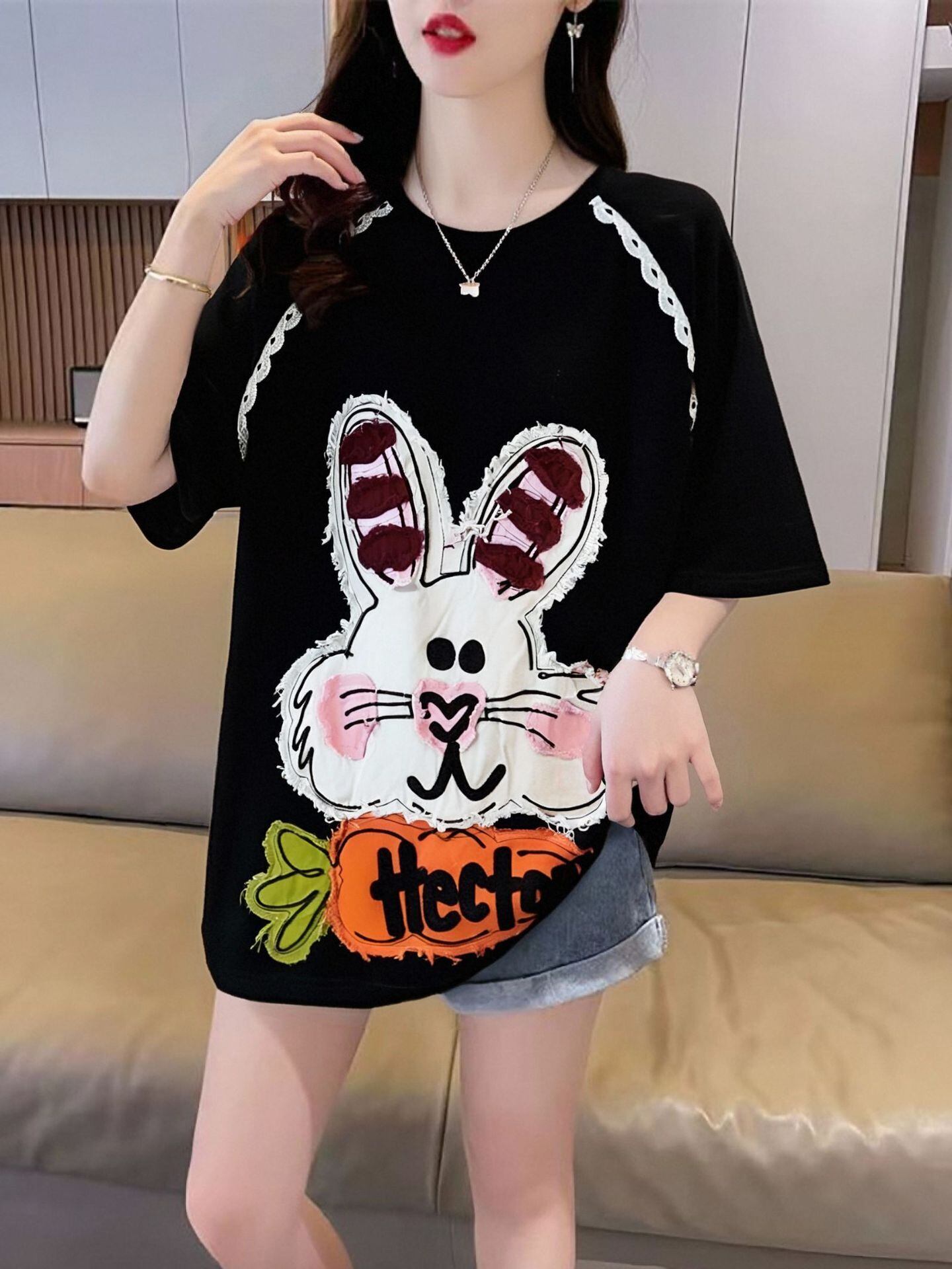 大活躍 好感度UP 海外トレンド カジュアル 全4色 半袖 Tシャツ ＜F-11096＞
