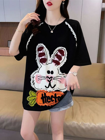 大活躍 好感度UP 海外トレンド カジュアル 全4色 半袖 Tシャツ ＜F-11096＞