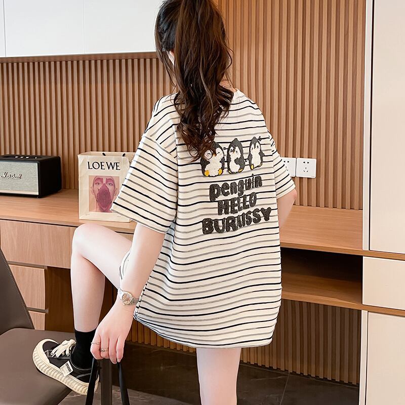 早い者勝ち 早い者勝ち 絶対流行 カジュアル 2色選択 Tシャツ<F-11708>